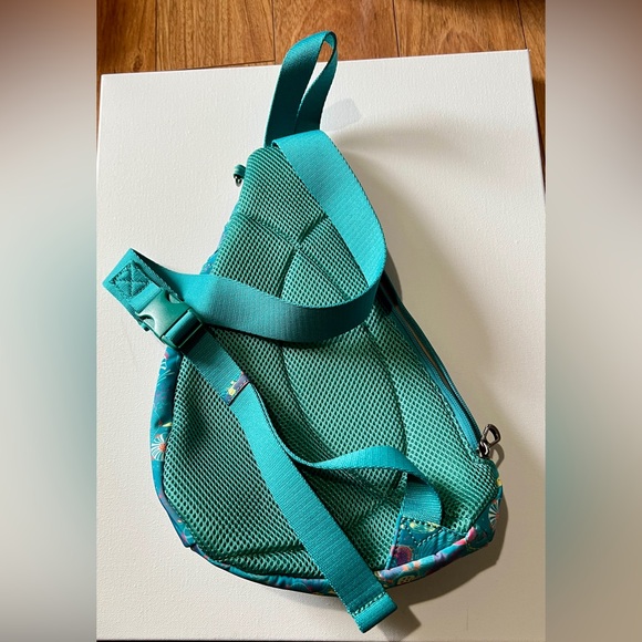 Sakroots On The Go Sling Backpack Eco Twill Deep Teal Seascape - Picture 10 of 10